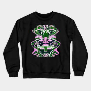 olmec totem in pink sentinel ecopop tower Crewneck Sweatshirt